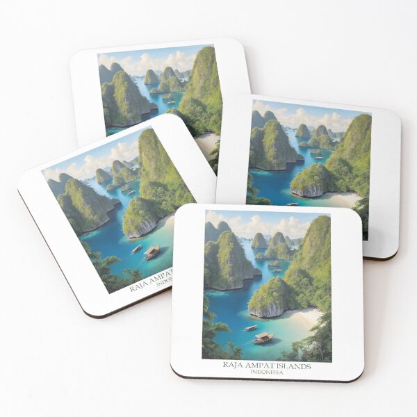 Item preview, Vintage style poster The Raja Ampat Islands Indonesia designed and sold by Museum Of Non-Existing Art.