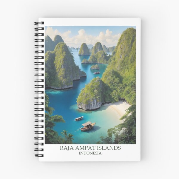 Item preview, Vintage style poster The Raja Ampat Islands Indonesia designed and sold by Museum Of Non-Existing Art.