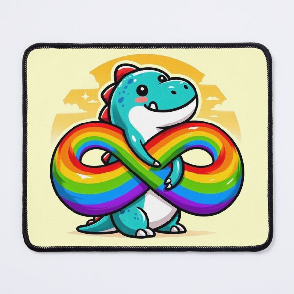 Item preview, Rainbow Infinity Dino Hug designed and sold by Vkinsify.