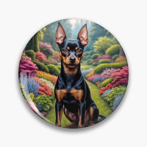 Item preview, Chester Miniature Pinscher Dog Art designed and sold by Heart and Soul Studio.