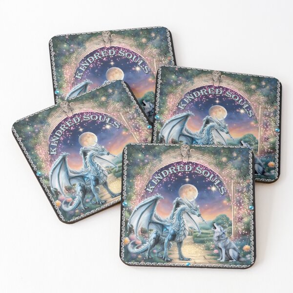 Item preview, Kindred Souls - Dragon & Wolf designed and sold by Karen Wood.