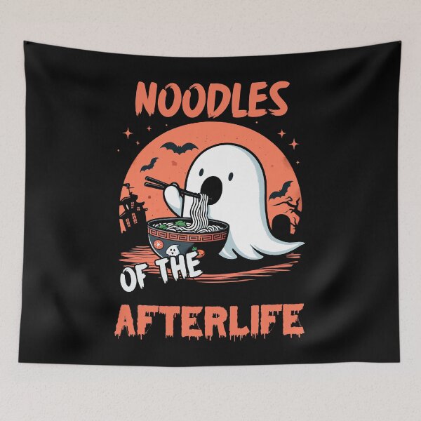 Item preview, Noodles of the Afterlife Ghost Eat Ramen designed and sold by Quirky Shirts.