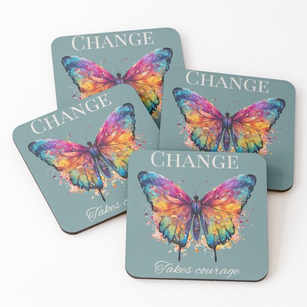 Item preview, Change Takes Courage - Colorful Butterfly Design designed and sold by Hummy-studio.