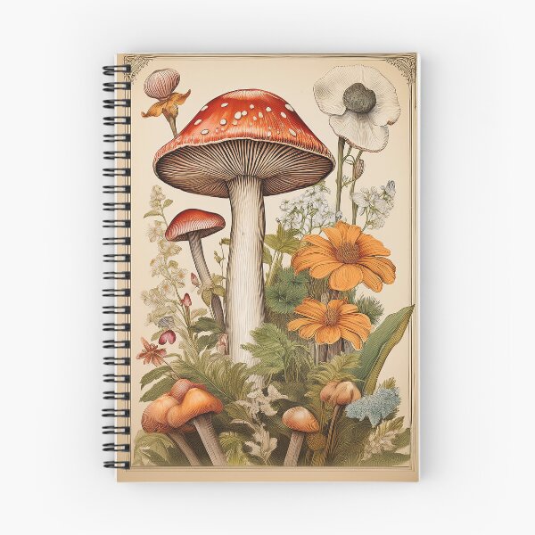 Item preview, Vintage Fly Agaric Illustration - Retro Nature Art - Mushrooms and Wildflowers - Minimal designed and sold by pod24.