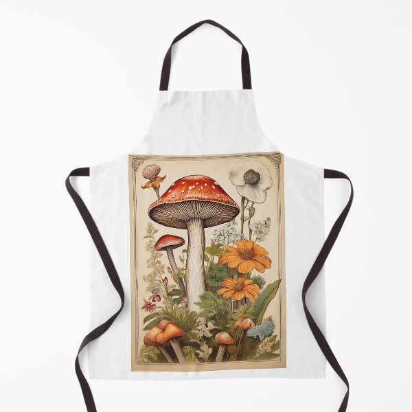 Item preview, Vintage Fly Agaric Illustration - Retro Nature Art - Mushrooms and Wildflowers - Minimal designed and sold by pod24.