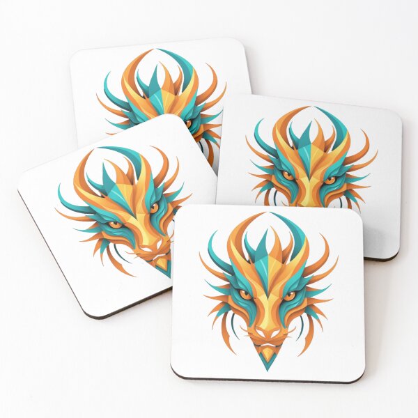 Item preview, Abstract and geometric representation of a dragon face designed and sold by jean-nicolas.