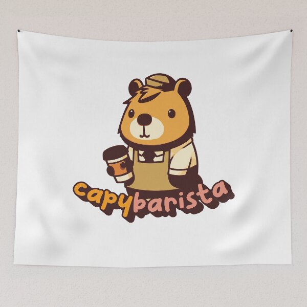 Item preview, Capybarista Cute coffee Barista Capybara designed and sold by SleekVisuals.