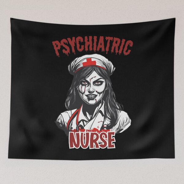 Item preview, Psychiatric Nurse Halloween Medical Horror designed and sold by Quirky Shirts.