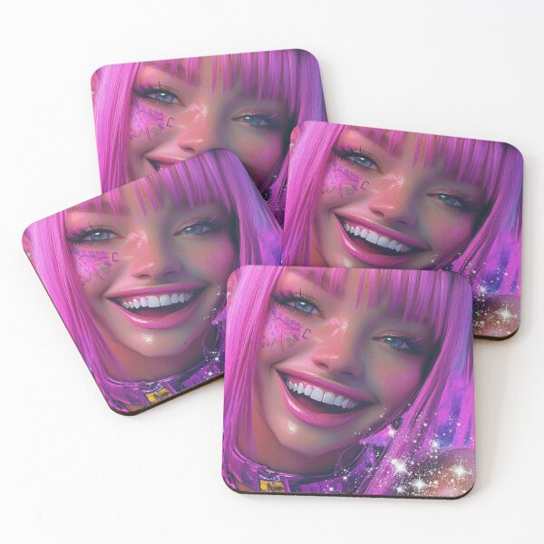 Item preview, Realistic cyber web space design girl colorful designed and sold by pinkuardesign.