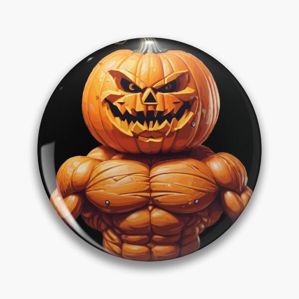 Item preview, Pumping Pumpkin Muscular Halloween Jack-O-Lantern designed and sold by Quirky Shirts.