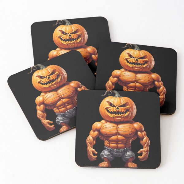 Item preview, Pumping Pumpkin Muscular Halloween Jack-O-Lantern designed and sold by Quirky Shirts.