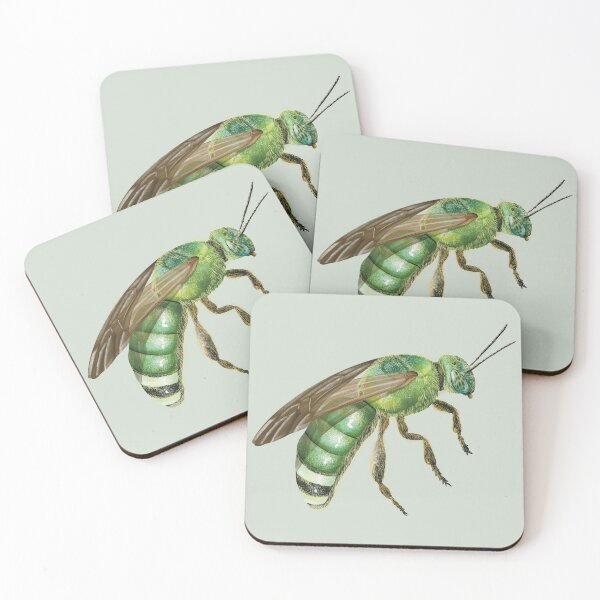 Item preview, Pure Green Sweat Bee Insect Illustration designed and sold by Nick Garnhart.