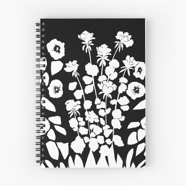 Item preview, black and white flowers digital pen drawing for charity designed and sold by JayTCee.
