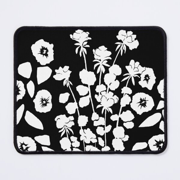 Item preview, black and white flowers digital pen drawing for charity designed and sold by JayTCee.