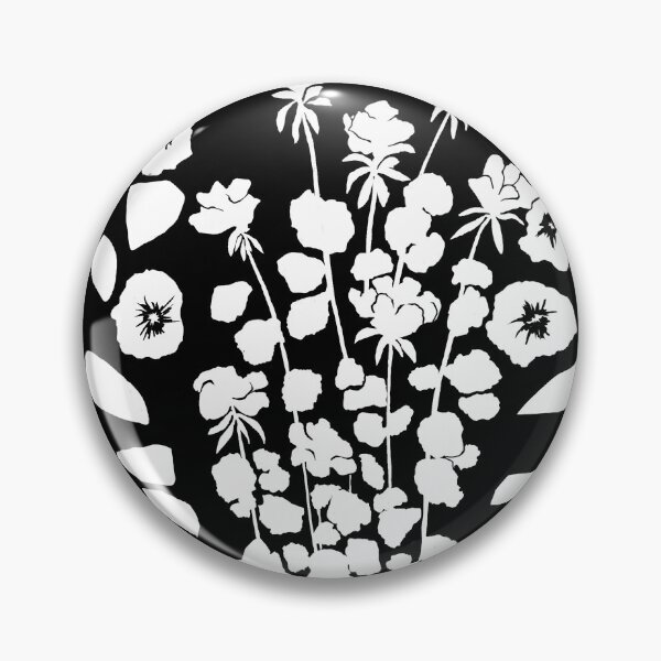 Item preview, black and white flowers digital pen drawing for charity designed and sold by JayTCee.