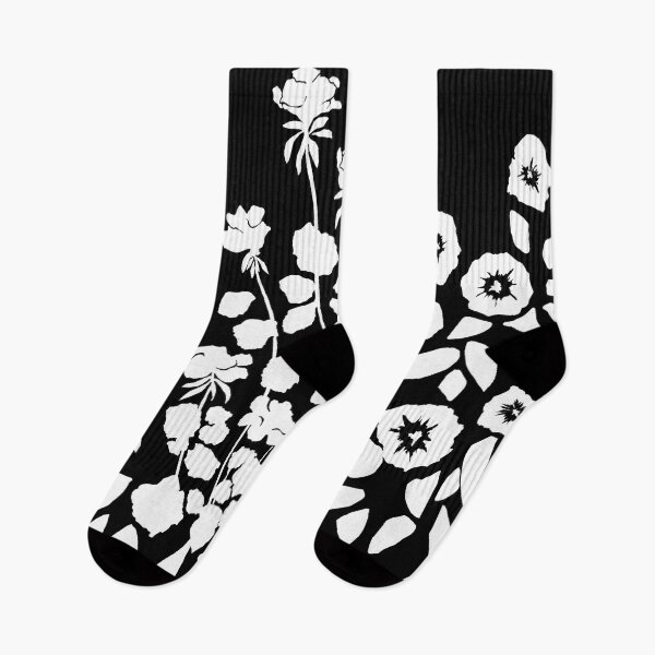 Item preview, black and white flowers digital pen drawing for charity designed and sold by JayTCee.