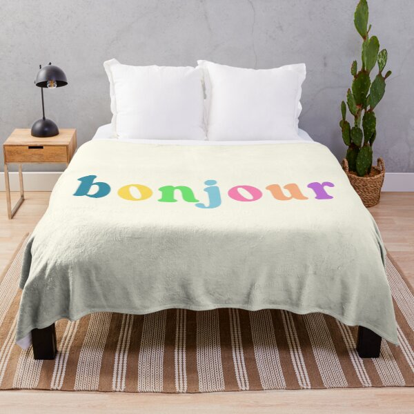 Item preview, Bonjour French Word Pastel Colors designed and sold by Jeallan Designs.