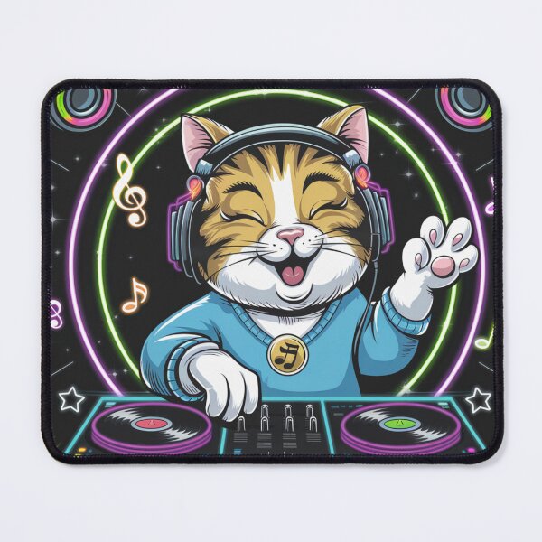 Item preview, DJ cat designed and sold by FusiTink.