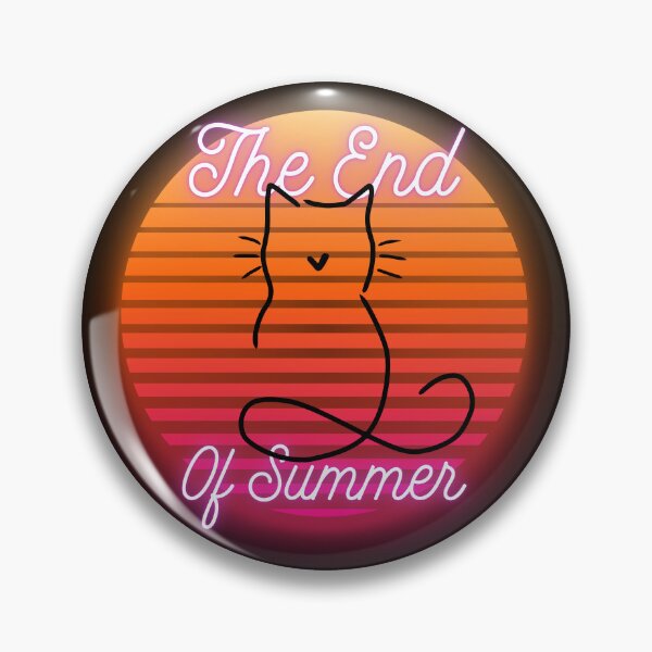 Item preview, The end of Summer, love cat, retro color sun, lato designed and sold by Lunaria Arts.