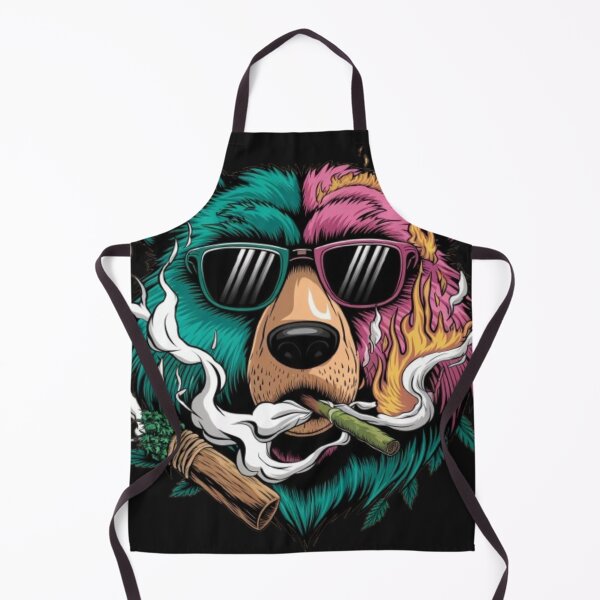 Item preview, cool bear smoking weed, burning blunt and cannabis designed and sold by 123ks.