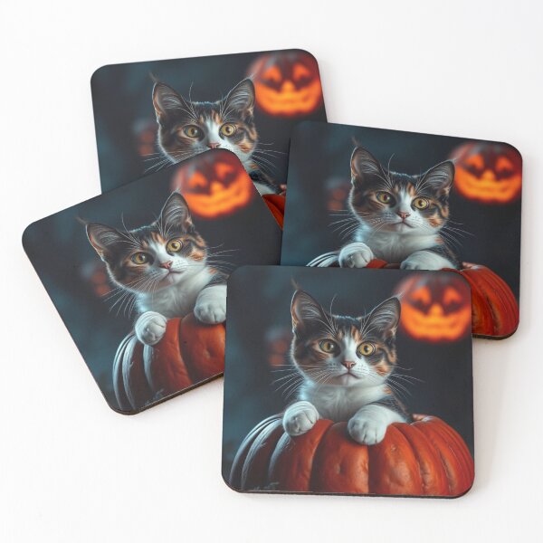 Item preview, Calico kitten in a pumpkin designed and sold by 90Shelly90.