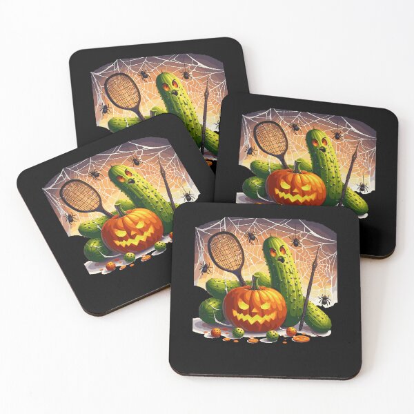 Item preview, Pickleball And Pumpkin Celebrating Halloween Xmas Pickleball Paddle designed and sold by Smix Pixels.