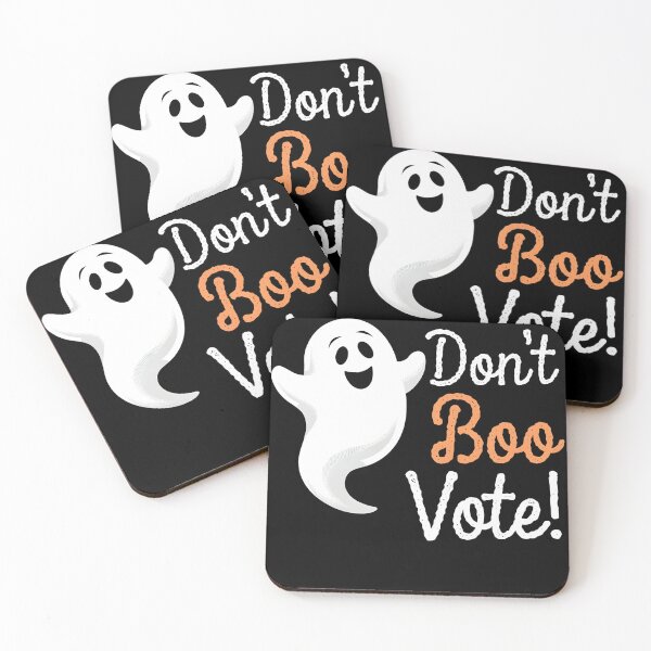 Item preview, Don't Boo Vote Cute Friendly Ghost Halloween Election Voting designed and sold by PupnkittyMania ⭐⭐⭐⭐⭐.
