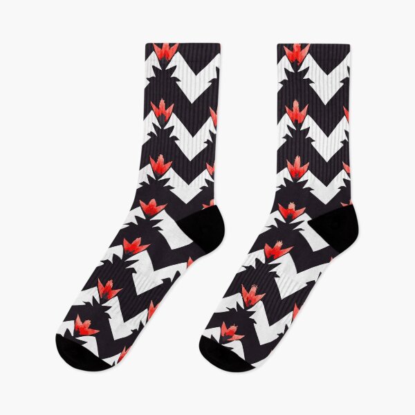 Item preview, PATTERN 032- BLACK LODGE RED ROOM TWIN PEAKS TULIPS  - Gift items and personal use / Black, Red, White, Zig Zag, Tulips, Lines, Floor, Abstract, Geometry,  Pattern, Art designed and sold by LumDesignArt.