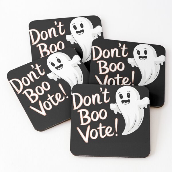 Item preview, Don't Boo Vote Friendly Ghost Halloween designed and sold by PupnkittyMania ⭐⭐⭐⭐⭐.