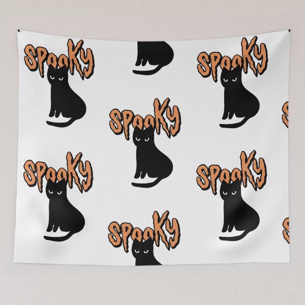 Item preview, Black cat spooky season designed and sold by CreativaNook.