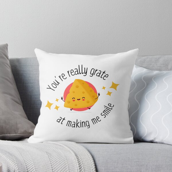 Item preview, You're Really Grate At Making Me Smile Funny Food Cheese Pun designed and sold by BerryTeeShop.