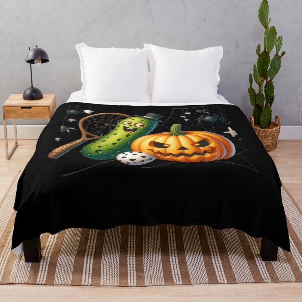 Item preview, Pickleball And Pumpkin Celebrating Halloween Xmas Pickleball Paddle designed and sold by Smix Pixels.