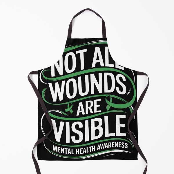 Item preview, Not All Wounds are Visible Green Ribbon Mental Health Awareness designed and sold by PupnkittyMania ⭐⭐⭐⭐⭐.