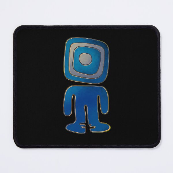 Item preview, Blue human figure Mexican flat stamp  designed and sold by DaveDanchuk.