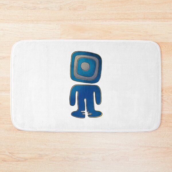 Item preview, Blue human figure Mexican flat stamp  designed and sold by DaveDanchuk.