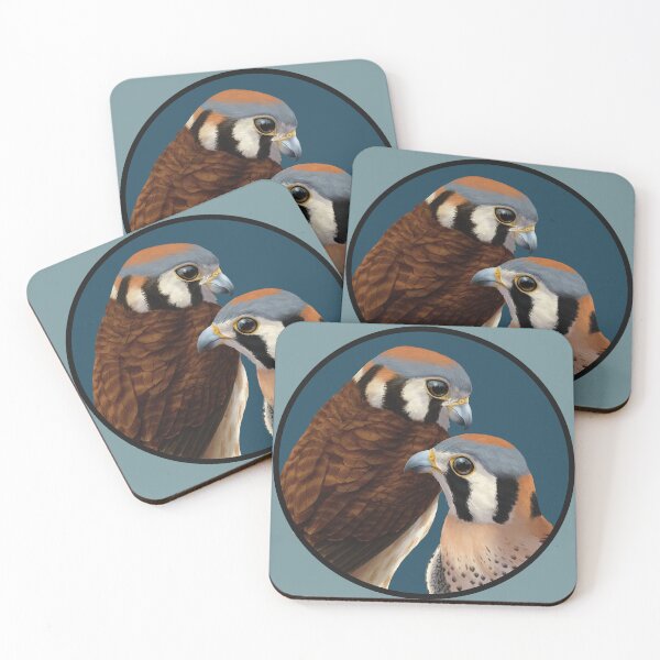Item preview, American Kestrel Pair Male and Female Birds designed and sold by Nick Garnhart.