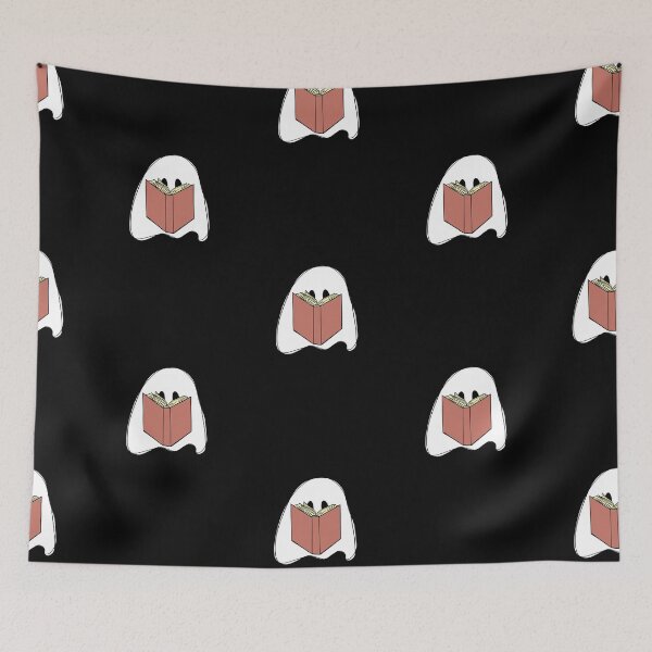 Item preview, Cute reading ghost designed and sold by Mabel May.