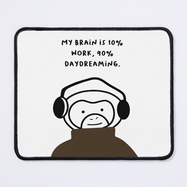 Item preview, My brain is 10% work, 90% daydreaming. | Handwritten-style Font designed and sold by RM-Journey.