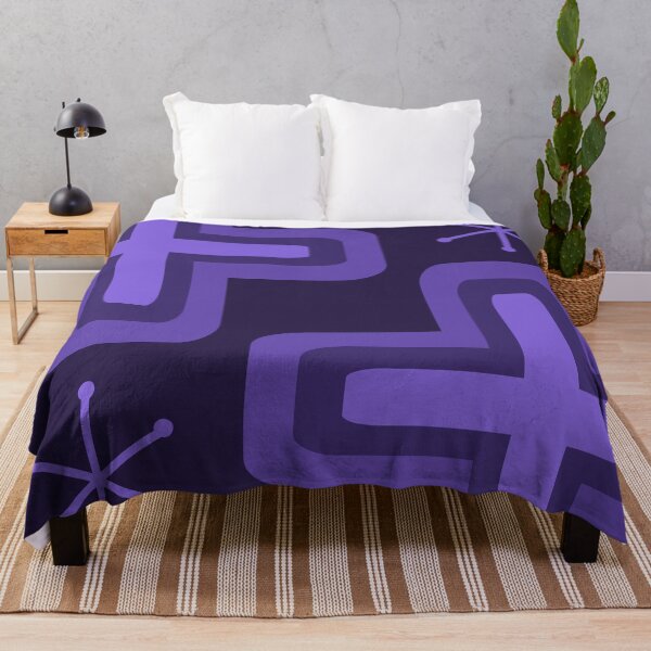 Item preview, Mid Century Modern Crosses Indigo designed and sold by thepixelgarden.