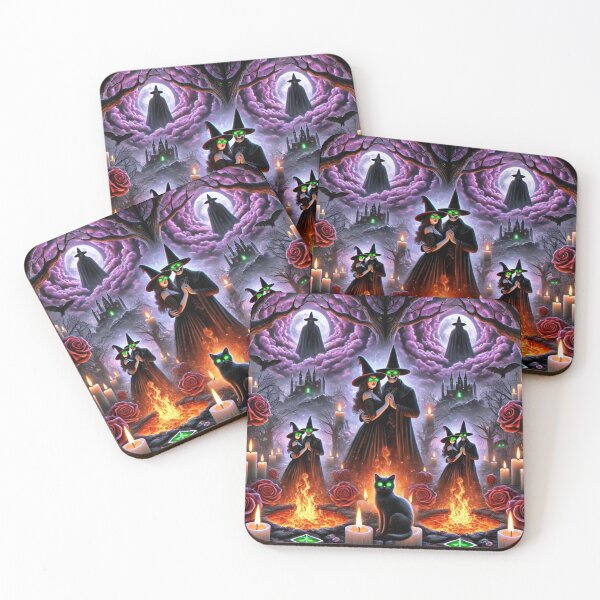 Item preview, Enchanted Sacred Union: A Witch Couple's Halloween in the Mystical Woods designed and sold by Meta2Physical.
