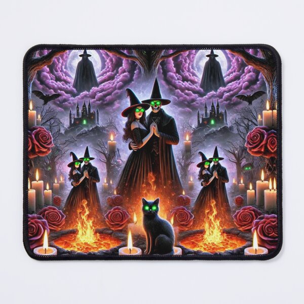 Item preview, Enchanted Sacred Union: A Witch Couple's Halloween in the Mystical Woods designed and sold by Meta2Physical.
