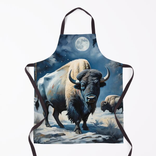 Item preview, Buffalo In Moonlight designed and sold by Paw's Arts.