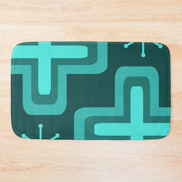 Item preview, Mid Century Modern Crosses Teal designed and sold by thepixelgarden.