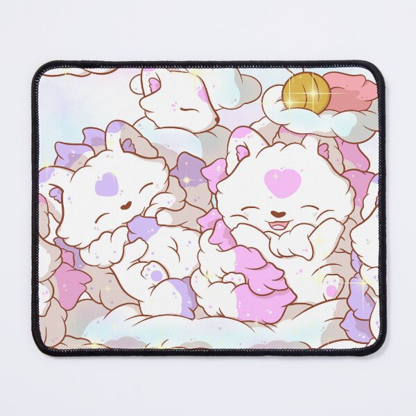 Item preview, Kawaii kitsunes and clouds designed and sold by mind over morgan .
