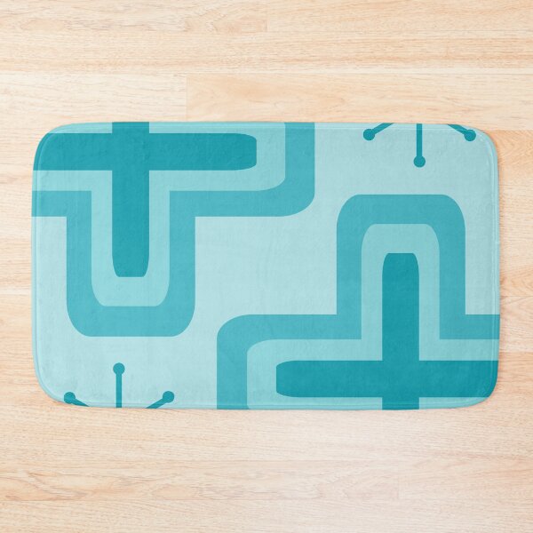 Item preview, Mid Century Modern Crosses Turquoise designed and sold by thepixelgarden.