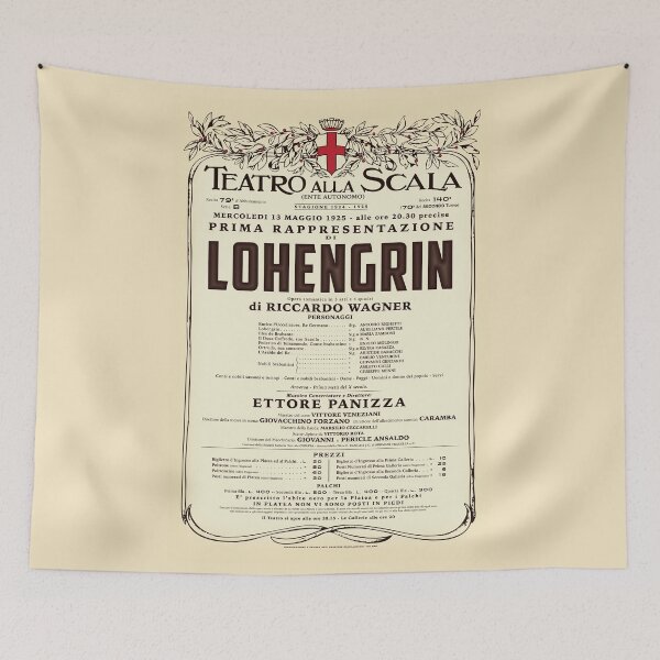 Item preview, Vintage-Style La Scala Lohengrin Opera Poster designed and sold by travelwitheric.