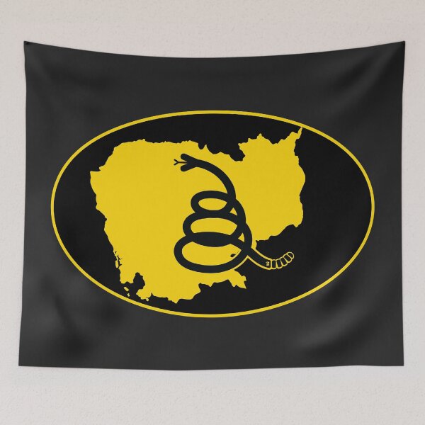 Item preview, CAMBODIA - Freedom Is The Superpower - Modern Gadsden Snake Flag - Dont Tread On Me design designed and sold by pelagio.