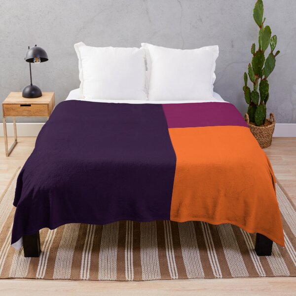 Item preview, Bold Modern Color Block in Dark Purple, Mauve and Orange designed and sold by Deutschic.
