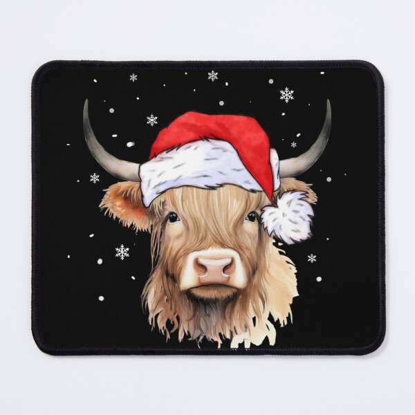 Item preview, Xmas Scottish Highland Cow Christmas Santa Hat men women kids  designed and sold by Taylor  ART.