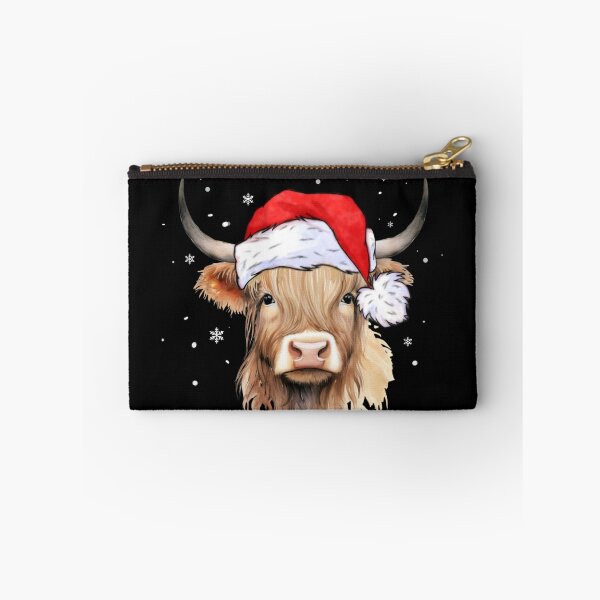 Item preview, Xmas Scottish Highland Cow Christmas Santa Hat men women kids  designed and sold by Taylor  ART.
